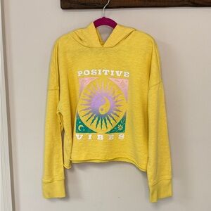 ⚡️3/$20⚡️Old Navy: Girls Light Weight Cropped Hoodie, Positive Vibes, XL (14-16)